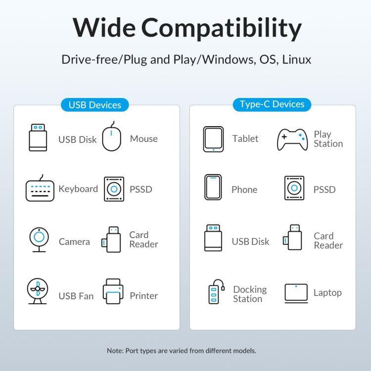 ORICO M3U7-G2 Aluminum Alloy 7-Port USB 3.2 Gen2 10Gbps HUB with 0.5m Cable (Silver) - free shipping - PMC Jewellery - Order now!