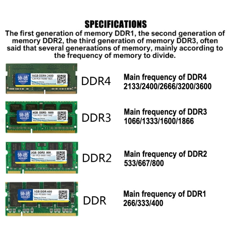 XIEDE X052 DDR4 2400MHz 8GB General Full Compatibility Memory RAM Module for Desktop PC - RAMs by XIEDE | Online Shopping South Africa | PMC Jewellery | Buy Now Pay Later Mobicred