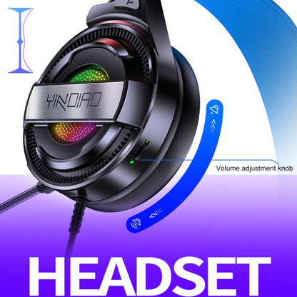 YINDIAO Q3 USB + Dual 3.5mm Wired E-sports Gaming Headset with Mic & RGB Light, Cable Length: 1.67m(White) - Multimedia Headset by YINDIAO | Online Shopping South Africa | PMC Jewellery | Buy Now Pay Later Mobicred