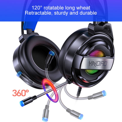 YINDIAO Q3 USB + Dual 3.5mm Wired E-sports Gaming Headset with Mic & RGB Light, Cable Length: 1.67m(White) - Multimedia Headset by YINDIAO | Online Shopping South Africa | PMC Jewellery | Buy Now Pay Later Mobicred