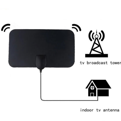 AN-1001 5dBi/25dBi Indoor  HDTV Antenna with Dual-side Sticker, VHF170-230/UHF470-862MHz(Black) - DVB-T & Simulation Antenna by PMC Jewellery | Online Shopping South Africa | PMC Jewellery | Buy Now Pay Later Mobicred