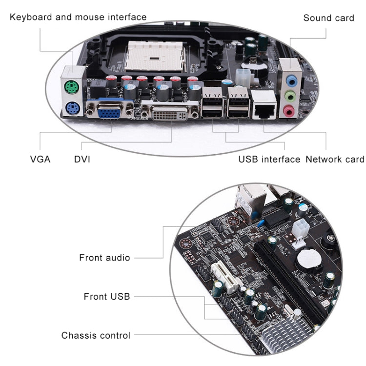 Computer Motherboard AMD A55 FM1 DDR3 Supports X4 631 / 641 A / E Series with Graphics Interface - Motherboard by PMC Jewellery | Online Shopping South Africa | PMC Jewellery | Buy Now Pay Later Mobicred