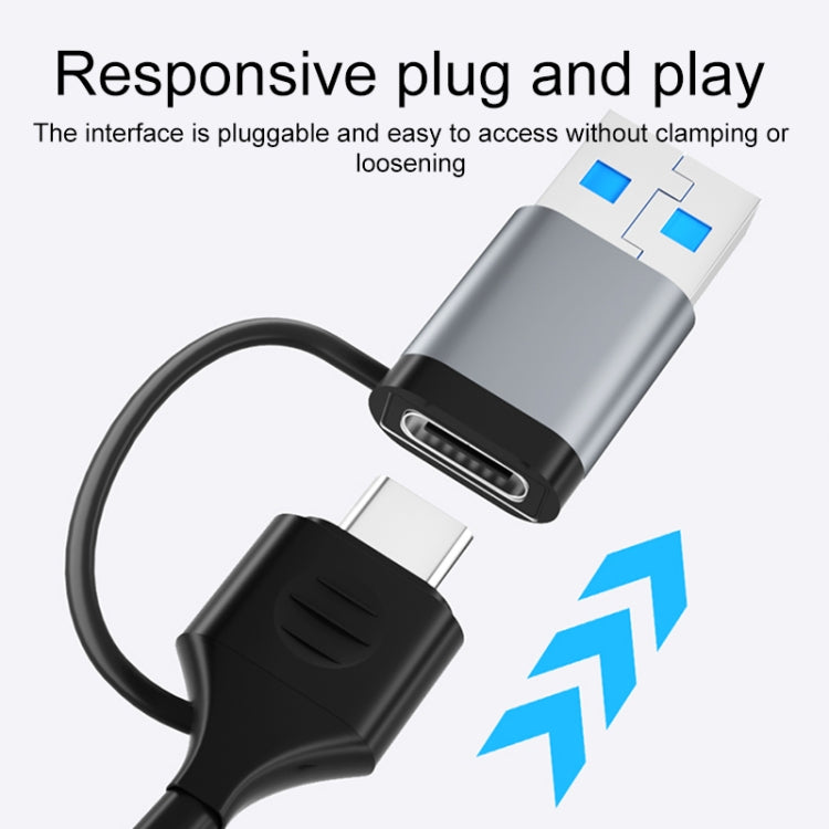 V253B 5 in 1 USB + USB-C/Type-C to USB Multifunctional Docking Station HUB Adapter - USB HUB by PMC Jewellery | Online Shopping South Africa | PMC Jewellery | Buy Now Pay Later Mobicred