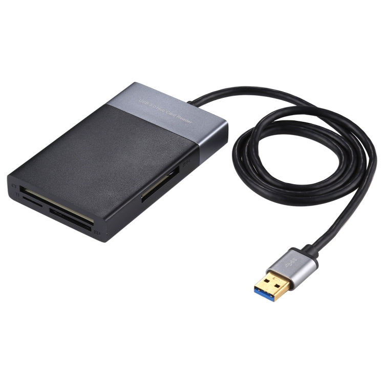 6 In 1 Multi-function Dual USB 3.0 + XQD + CF + TF + SD Card Reader -  by PMC Jewellery | Online Shopping South Africa | PMC Jewellery | Buy Now Pay Later Mobicred