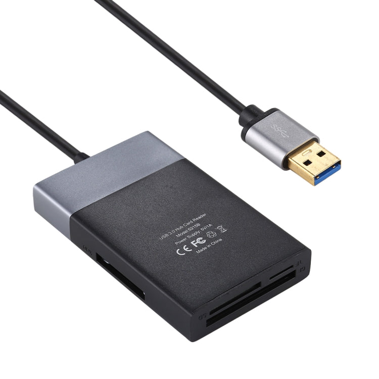 6 In 1 Multi-function Dual USB 3.0 + XQD + CF + TF + SD Card Reader -  by PMC Jewellery | Online Shopping South Africa | PMC Jewellery | Buy Now Pay Later Mobicred