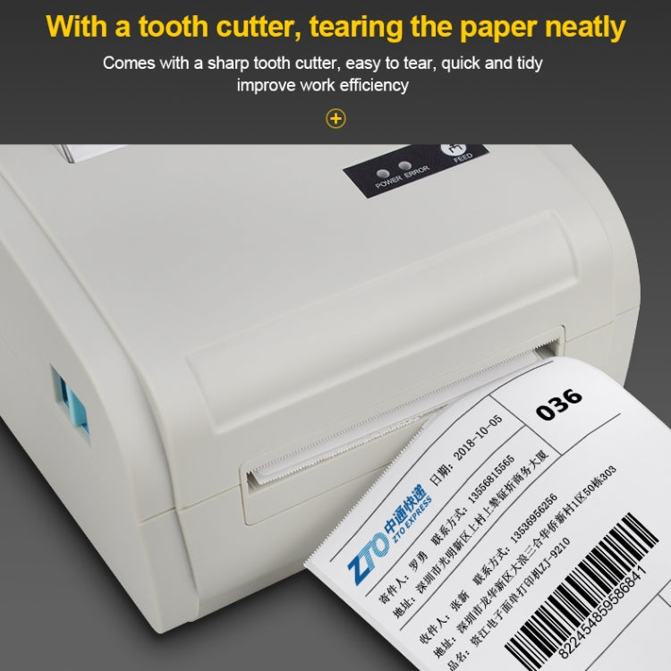 POS-9210 110mm USB POS Receipt Thermal Printer Express Delivery Barcode Label Printer, EU Plug(White) - Printer by PMC Jewellery | Online Shopping South Africa | PMC Jewellery | Buy Now Pay Later Mobicred