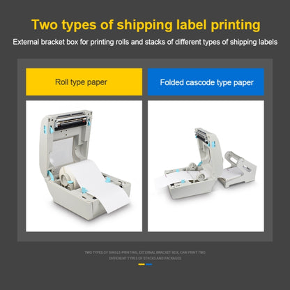 POS-9210 110mm USB +  Bluetooth POS Receipt Thermal Printer Express Delivery Barcode Label Printer, US Plug(White) - Printer by PMC Jewellery | Online Shopping South Africa | PMC Jewellery | Buy Now Pay Later Mobicred