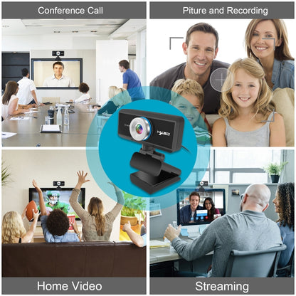 HXSJ S4 1080P Adjustable 180 Degree HD Manual Focus Video Webcam PC Camera with Microphone(Black) - HD Camera by HXSJ | Online Shopping South Africa | PMC Jewellery | Buy Now Pay Later Mobicred