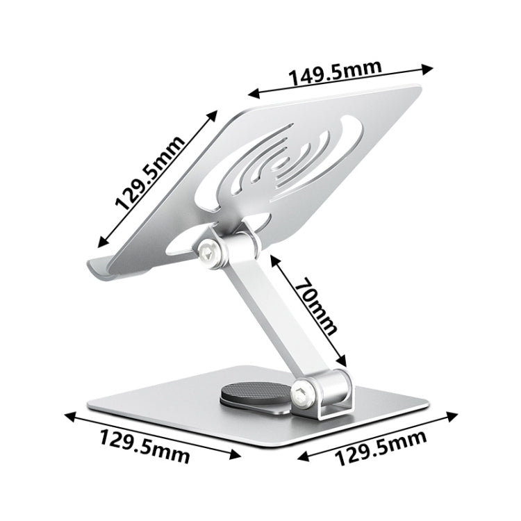 L-14 Aluminum Alloy Foldable Rotating Laptop/Tablet Stand(Silver) - Laptop Stand by PMC Jewellery | Online Shopping South Africa | PMC Jewellery | Buy Now Pay Later Mobicred