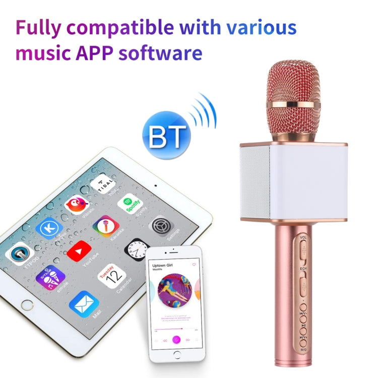 SDRD SD-08 Double Speakers High Sound Quality Handheld KTV Karaoke Recording Bluetooth Wireless Condenser Microphone(Rose Gold) - Microphone by PMC Jewellery | Online Shopping South Africa | PMC Jewellery | Buy Now Pay Later Mobicred