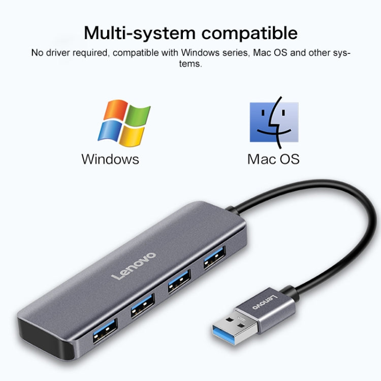 Lenovo U04 4 In 1 USB 3.0 Multi-port Converter Splitter Hub - USB HUB by Lenovo | Online Shopping South Africa | PMC Jewellery | Buy Now Pay Later Mobicred