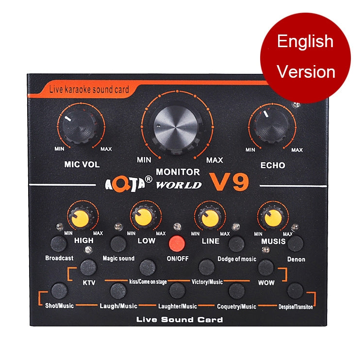 V9 Live Broadcasting Equipment Webcast Entertainment Streamer Sound Card - Microphone by PMC Jewellery | Online Shopping South Africa | PMC Jewellery | Buy Now Pay Later Mobicred