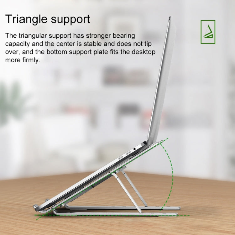 Portable Adjustable Laptop Stand Desktop Lifting Height Increase Rack Folding Heat Dissipation Holder, Style: Fan - Laptop Stand by PMC Jewellery | Online Shopping South Africa | PMC Jewellery | Buy Now Pay Later Mobicred