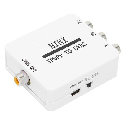 Mini YPBPR to CVBS Video Converter Component AV Adapter for TV / Projector / Monitor(White) - Converter by PMC Jewellery | Online Shopping South Africa | PMC Jewellery | Buy Now Pay Later Mobicred