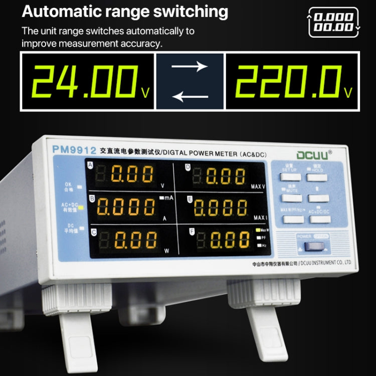 DCUU PM9912 Intelligent Electrical Parameters Measuring Instrument(US Plug) - Current & Voltage Tester by PMC TechLife | Online Shopping South Africa | PMC TechLife | Buy Now Pay Later Mobicred