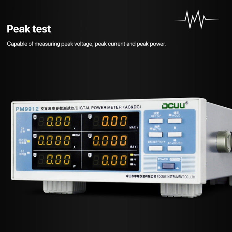 DCUU PM9912 Intelligent Electrical Parameters Measuring Instrument(EU Plug) - Current & Voltage Tester by PMC TechLife | Online Shopping South Africa | PMC TechLife | Buy Now Pay Later Mobicred