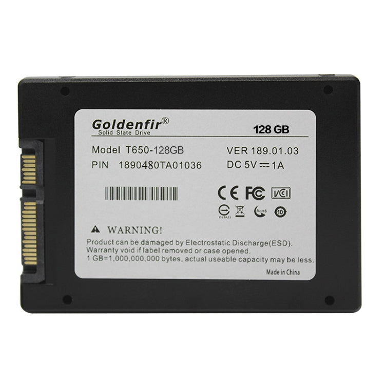 Goldenfir 2.5 inch SATA Solid State Drive, Flash Architecture: MLC, Capacity: 128GB - External Solid State Drives by Goldenfir | Online Shopping South Africa | PMC Jewellery | Buy Now Pay Later Mobicred