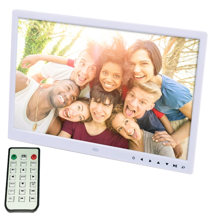 15.0 inch LED Display Digital Photo Frame with Holder / Remote Control, Allwinner, Support USB / SD Card Input / OTG(White) - 11-15 inch by PMC Jewellery | Online Shopping South Africa | PMC Jewellery | Buy Now Pay Later Mobicred