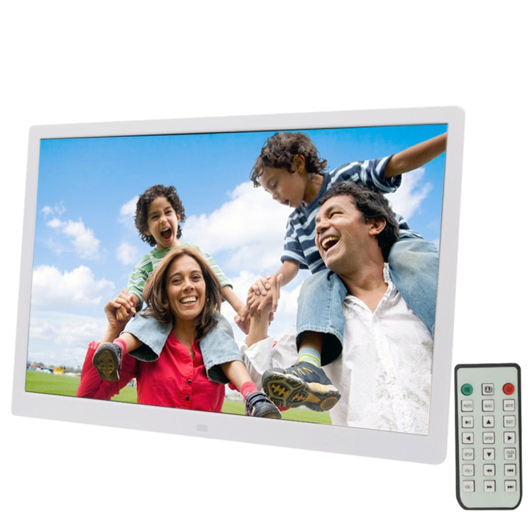 17.0 inch LED Display Digital Photo Frame with Holder / Remote Control, Allwinner Technology, Support USB / SD Card Input / OTG, US/EU/UK Plug(White) - 15 inch Above by PMC Jewellery | Online Shopping South Africa | PMC Jewellery | Buy Now Pay Later Mobicred