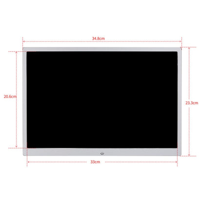 HSD1504 15.4 inch LED 1280x800 High Resolution Display Digital Photo Frame with Holder and Remote Control, Support SD / MMC / MS Card / USB Port, EU Plug(Silver) - 15 inch Above by PMC Jewellery | Online Shopping South Africa | PMC Jewellery | Buy Now Pay Later Mobicred