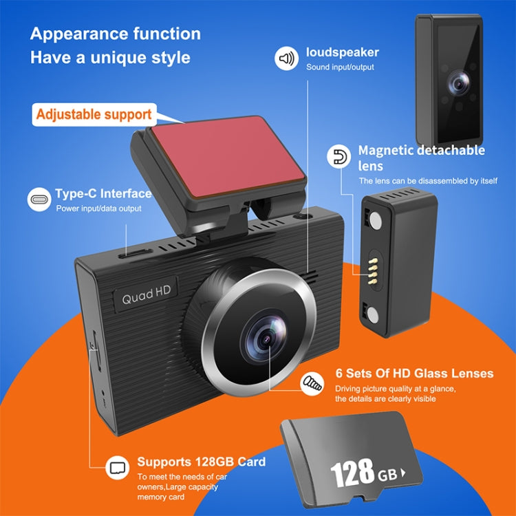 X12 1080P HD Panoramic Triple Recording WiFi Car Driving Recorder Support Mobile APP - Car DVRs by PMC TechLife | Online Shopping South Africa | PMC TechLife | Buy Now Pay Later Mobicred