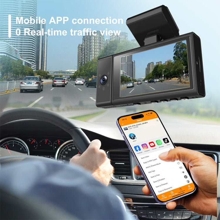 X12 1080P HD Panoramic Triple Recording WiFi Car Driving Recorder Support Mobile APP - Car DVRs by PMC Jewellery | Online Shopping South Africa | PMC Jewellery | Buy Now Pay Later Mobicred