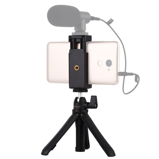 PULUZ Selfie Sticks Tripod Mount + Phone Clamp with Tripod Adapter & Long Screw(Black) - Desktop Holder by PULUZ | Online Shopping South Africa | PMC Jewellery | Buy Now Pay Later Mobicred