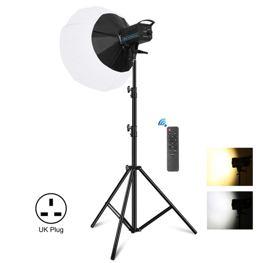 PULUZ 220V150W 3200K-5600K Studio Video Light + 2.8m Light Holder + 65cm Foldable Lantern Softbox Photography Kit(UK Plug) - Shoe Mount Flashes by PULUZ | Online Shopping South Africa | PMC Jewellery | Buy Now Pay Later Mobicred