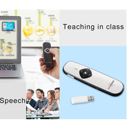 ASiNG A800 USB Charging 2.4GHz Wireless Presenter PowerPoint Clicker Representation Remote Control Pointer, Control Distance: 100m(White) -  by ASiNG | Online Shopping South Africa | PMC Jewellery | Buy Now Pay Later Mobicred