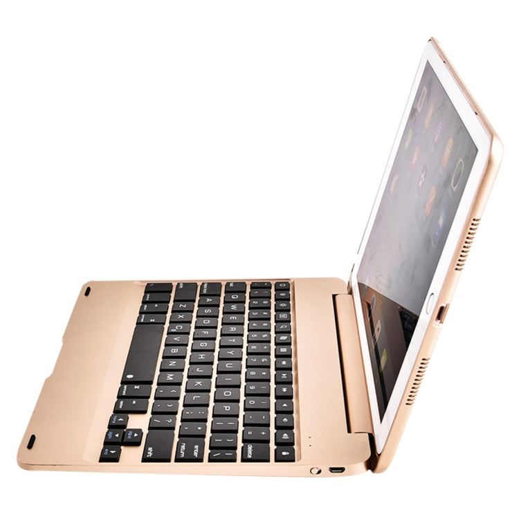 F19B for iPad 9.7 (2017/2018) & iPad Air & Air 2 & iPad Pro 9.7 & New iPad 9.7 inch (2017) Ultra-thin ABS Horizontal Flip Tablet Case + Bluetooth Keyboard(Gold) - Universal by PMC Jewellery | Online Shopping South Africa | PMC Jewellery