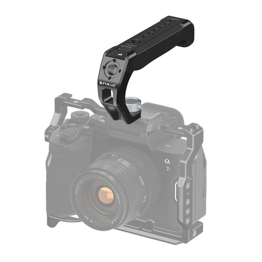 PULUZ Arri Metal Silicone Top Handle with Cold Shoe Mount for Mirrorless Camera Cage Stabilizer (Black) - Camera Stabilizer by PULUZ | Online Shopping South Africa | PMC Jewellery | Buy Now Pay Later Mobicred