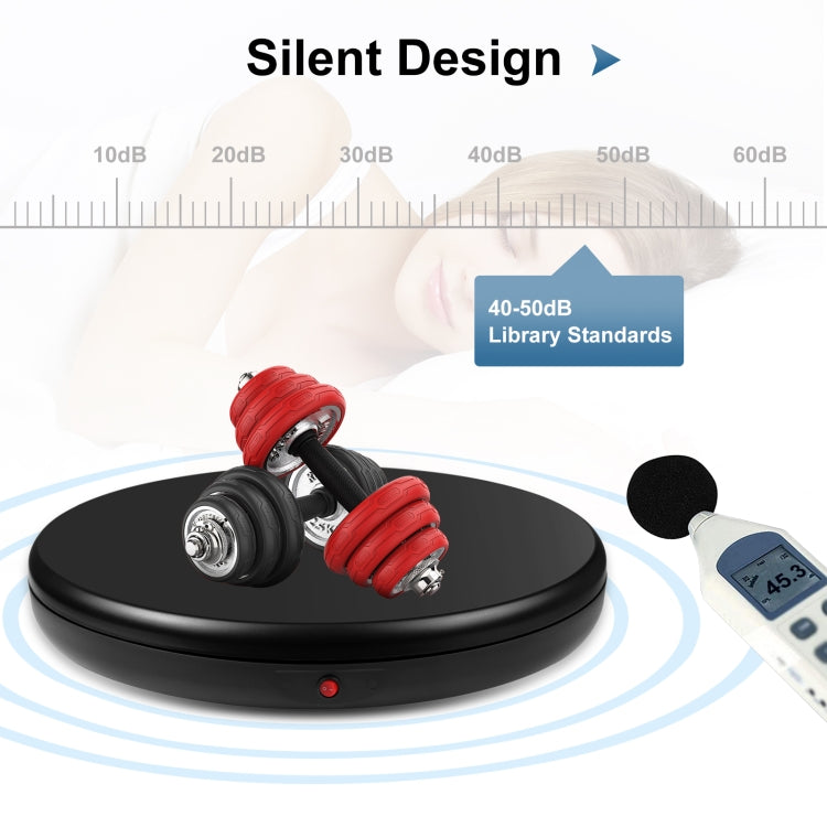 PULUZ 45cm Remote Control Adjusting Speed Rotating Turntable Display Stand, Black, Load 100kg(UK Plug) - free shipping - PMC TechLife - Order now!