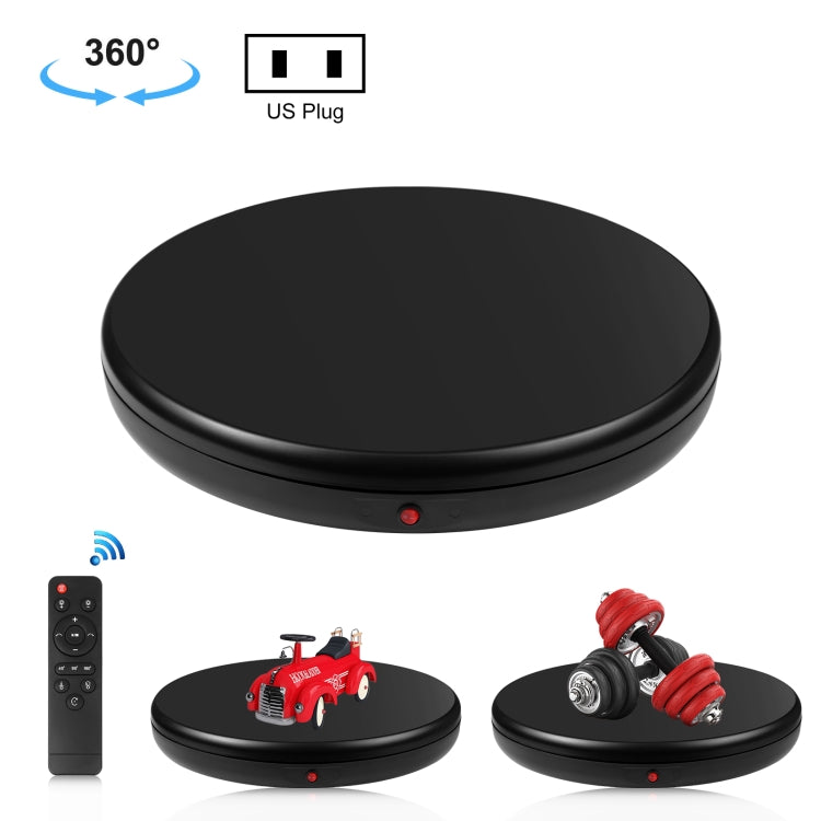 PULUZ 45cm Remote Control Adjusting Speed Rotating Turntable Display Stand, Black, Load 100kg(US Plug) - free shipping - PMC TechLife - Order now!