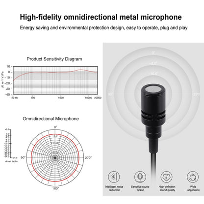 PULUZ 3.5mm Jack Lavalier Omnidirectional Condenser Recording Video Microphone, Length: 6m - Microphone by PULUZ | Online Shopping South Africa | PMC Jewellery | Buy Now Pay Later Mobicred