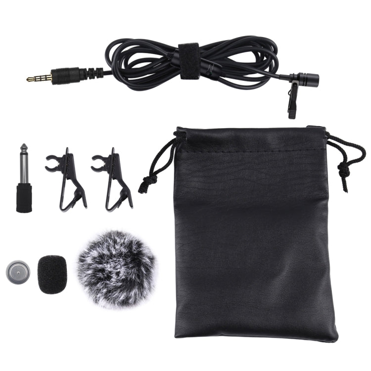 PULUZ 3.5mm Jack Lavalier Omnidirectional Condenser Recording Video Microphone, Length: 6m - Microphone by PULUZ | Online Shopping South Africa | PMC Jewellery | Buy Now Pay Later Mobicred