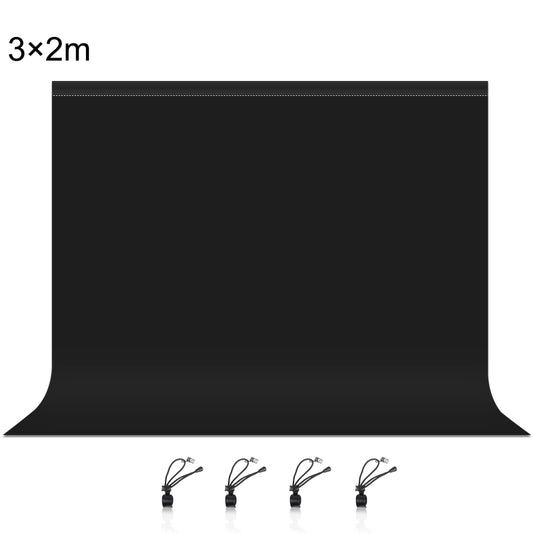 PULUZ 3m x 2m Photography Background Thickness Photo Studio Background Cloth Backdrop (Black) - Solid Color by PULUZ | Online Shopping South Africa | PMC Jewellery | Buy Now Pay Later Mobicred