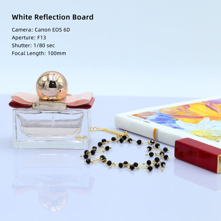 PULUZ 20cm Photography Acrylic Reflective Display Table Background Board(White) - free shipping - PMc TechLife - Order now!