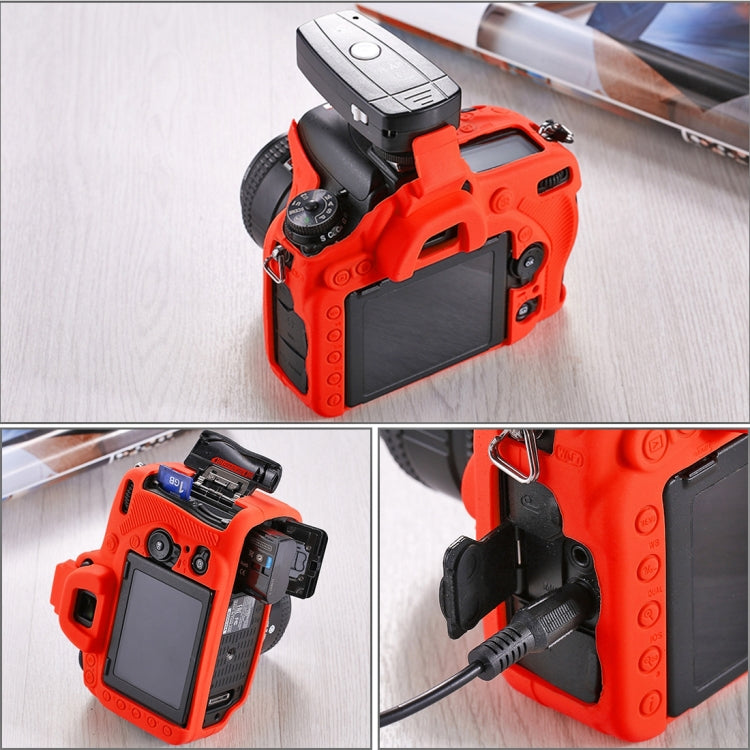 PULUZ Soft Silicone Protective Case for Nikon D750(Red) - free shipping - PMC TechLife - Order now!