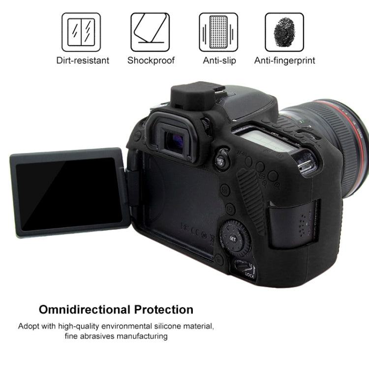 PULUZ Soft Silicone Protective Case for Canon EOS 80D(Black) - Protective Case by PULUZ | Online Shopping South Africa | PMC TechLife | Buy Now Pay Later Mobicred