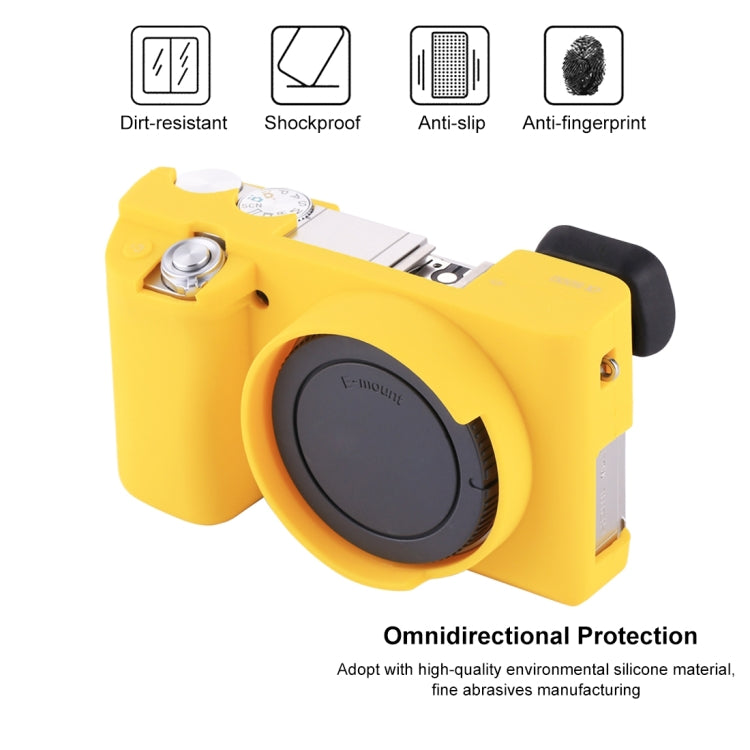 PULUZ Soft Silicone Protective Case for Sony ILCE-6000 / A6000(Yellow) - Protective Case by PULUZ | Online Shopping South Africa | PMC Jewellery | Buy Now Pay Later Mobicred