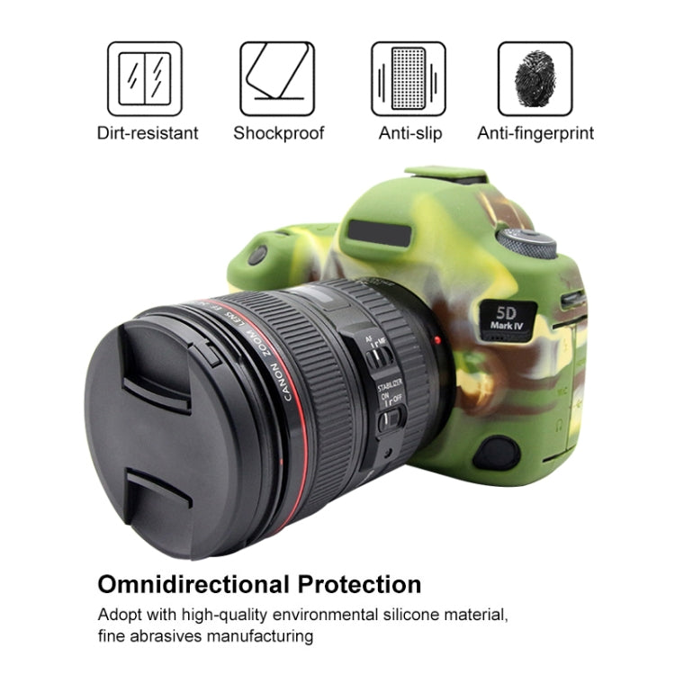 PULUZ Soft Silicone Protective Case for Canon EOS 5D Mark IV(Camouflage) - Protective Case by PULUZ | Online Shopping South Africa | PMC TechLife | Buy Now Pay Later Mobicred