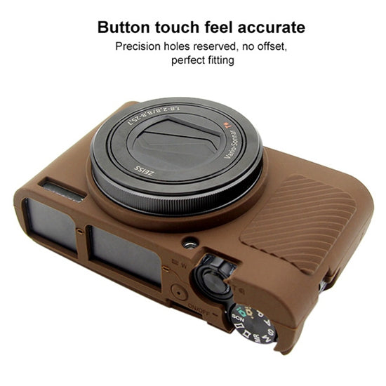 PULUZ Soft Silicone Protective Case for Sony RX100 III / IV / V(Coffee) - Protective Case by PULUZ | Online Shopping South Africa | PMC TechLife | Buy Now Pay Later Mobicred