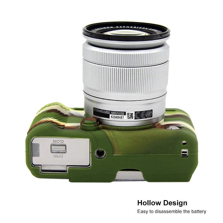 PULUZ Soft Silicone Protective Case for FUJIFILM X-A3 / X-A10(Camouflage) - free shipping - PMC TechLife - Order now!