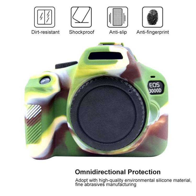 PULUZ Soft Silicone Protective Case for Canon EOS 3000D / 4000D(Camouflage) - Protective Case by PULUZ | Online Shopping South Africa | PMC Jewellery | Buy Now Pay Later Mobicred