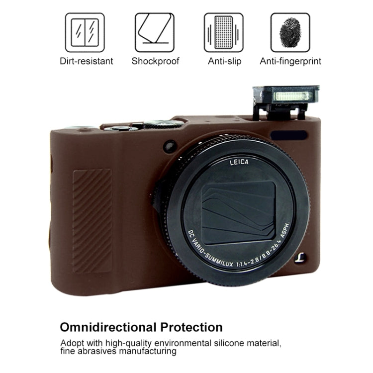 PULUZ Soft Silicone Protective Case for Panasonic Lumix  LX10(Coffee) - Protective Case by PULUZ | Online Shopping South Africa | PMC Jewellery | Buy Now Pay Later Mobicred