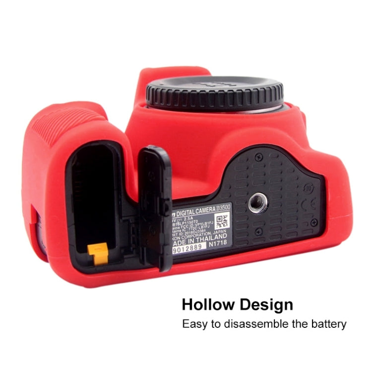 PULUZ Soft Silicone Protective Case for Nikon D3500(Red) - free shipping - PMC TechLife - Order now!
