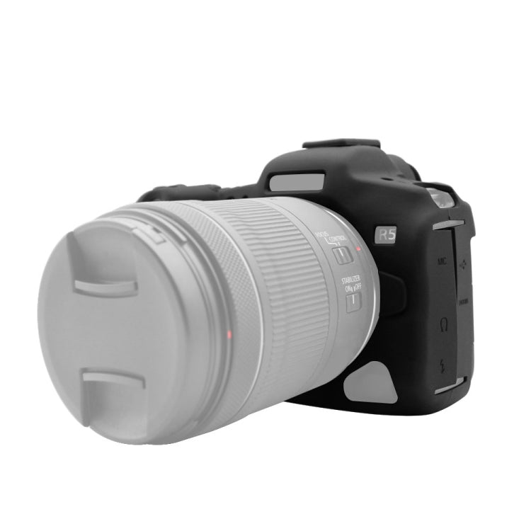 PULUZ Soft Silicone Protective Case for Canon EOS R5(Black) - Protective Case by PULUZ | Online Shopping South Africa | PMC TechLife | Buy Now Pay Later Mobicred