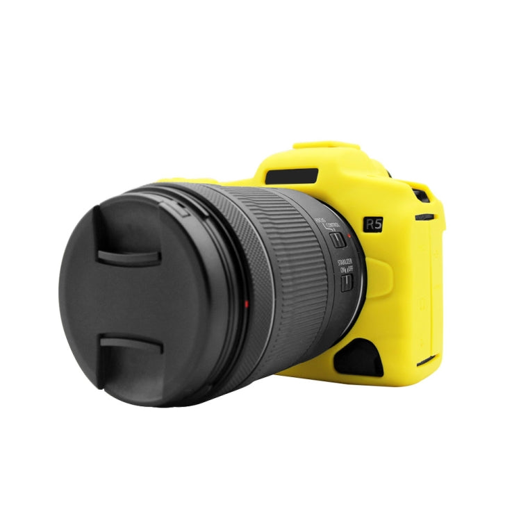 PULUZ Soft Silicone Protective Case for Canon EOS R5(Yellow) - free shipping - PMC TechLife - Order now!