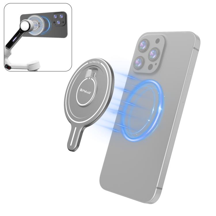 For Insta360 Flow 2 Pro PULUZ Magnetic Phone Mount Adapter (Silver) - free shipping - PMC TechLife - Order now!