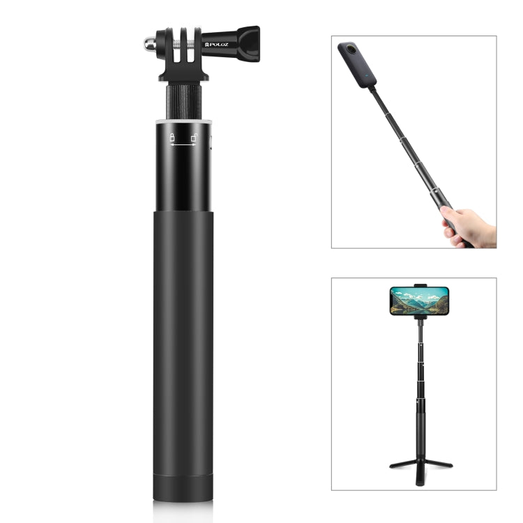 PULUZ 70cm Metal Selfie Stick Monopod with Invisible Adapter Base & Screw for Insta360 One RS / X2 / X3 - Self Monopod Grip by PULUZ | Online Shopping South Africa | PMC Jewellery | Buy Now Pay Later Mobicred